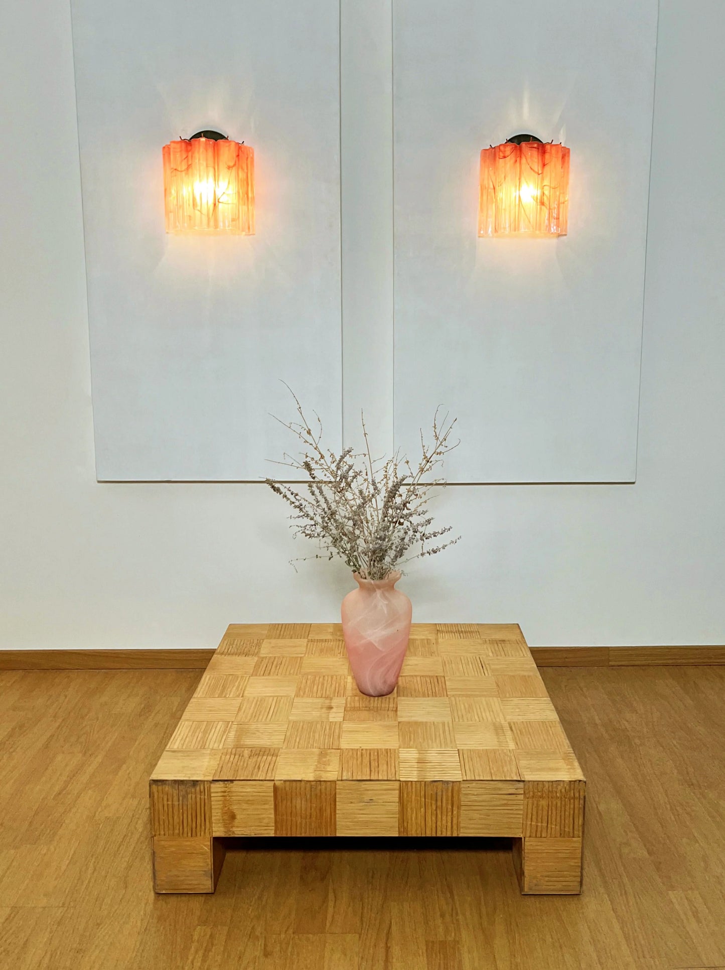 Murano Red Glass Tube Wall Lamp - Nuvé