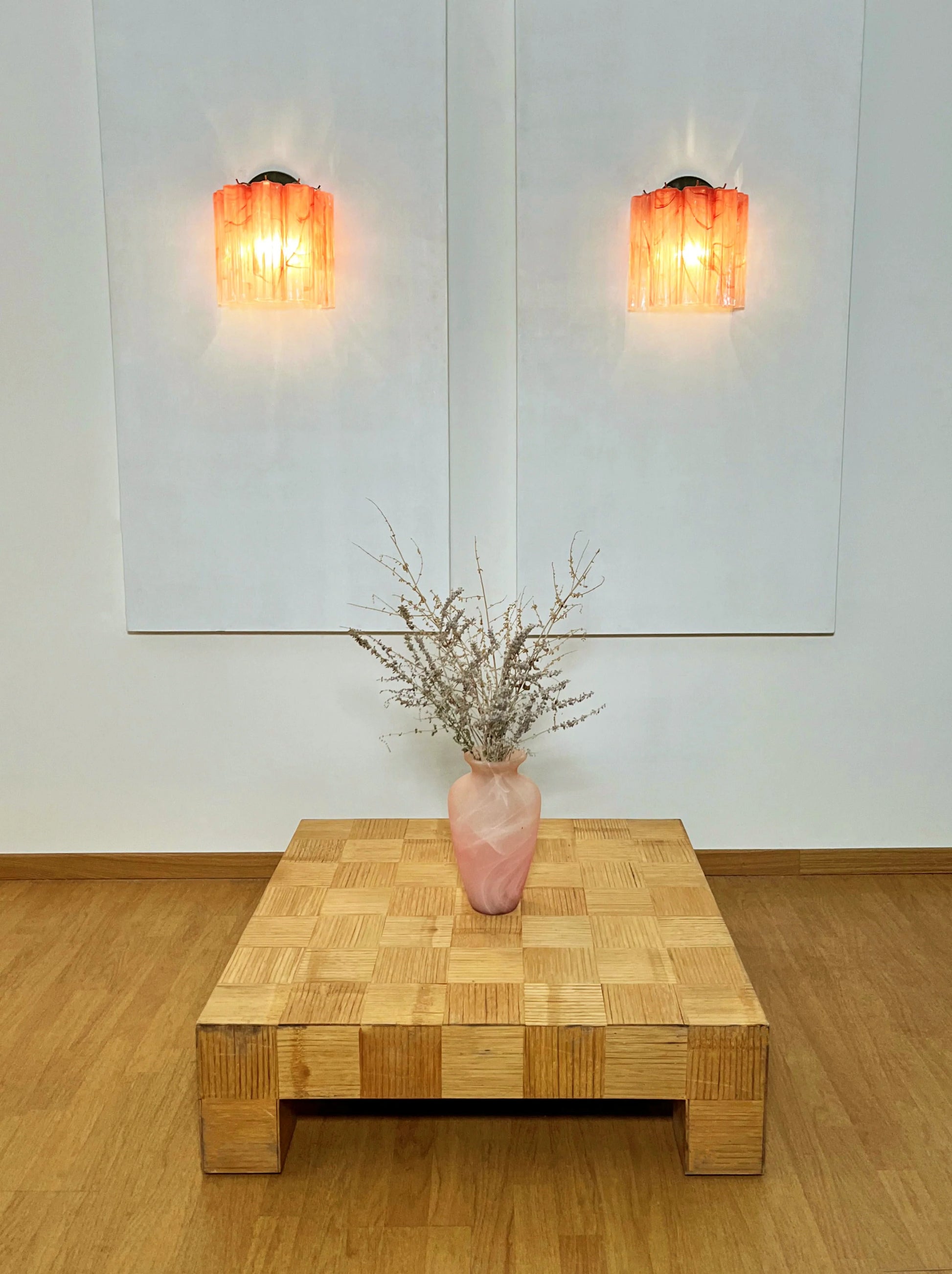 Murano Red Glass Tube Wall Lamp - Nuvé