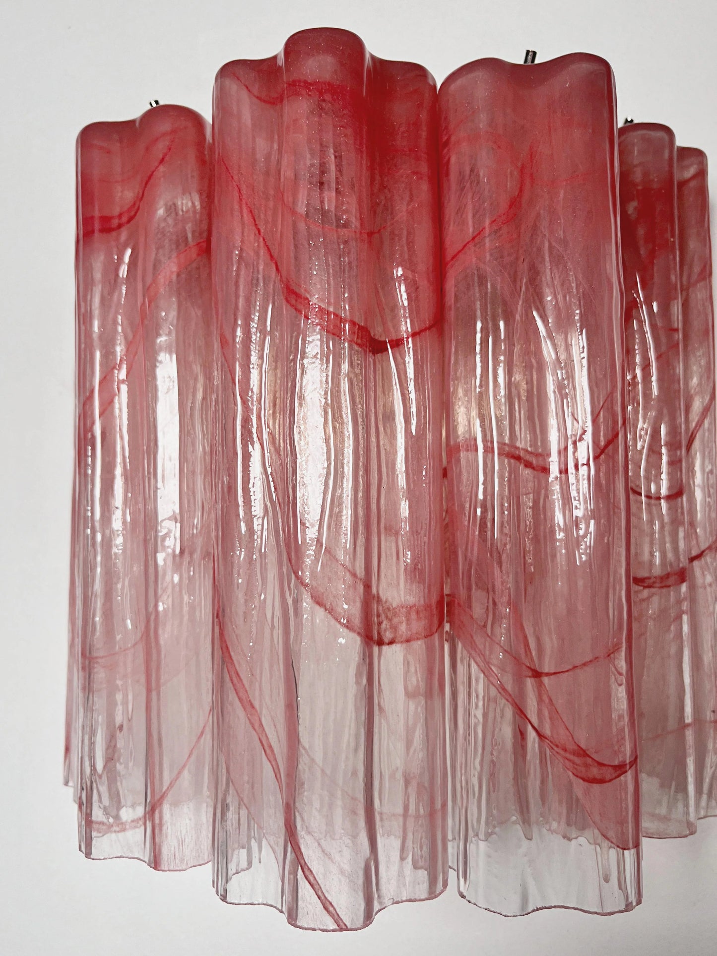 Murano Red Glass Tube Wall Lamp - Nuvé