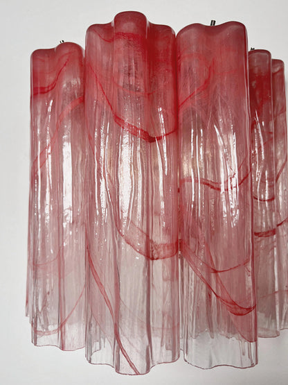 Murano Red Glass Tube Wall Lamp - Nuvé
