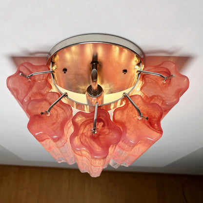 Murano Red Glass Tube Wall Lamp - Nuvé