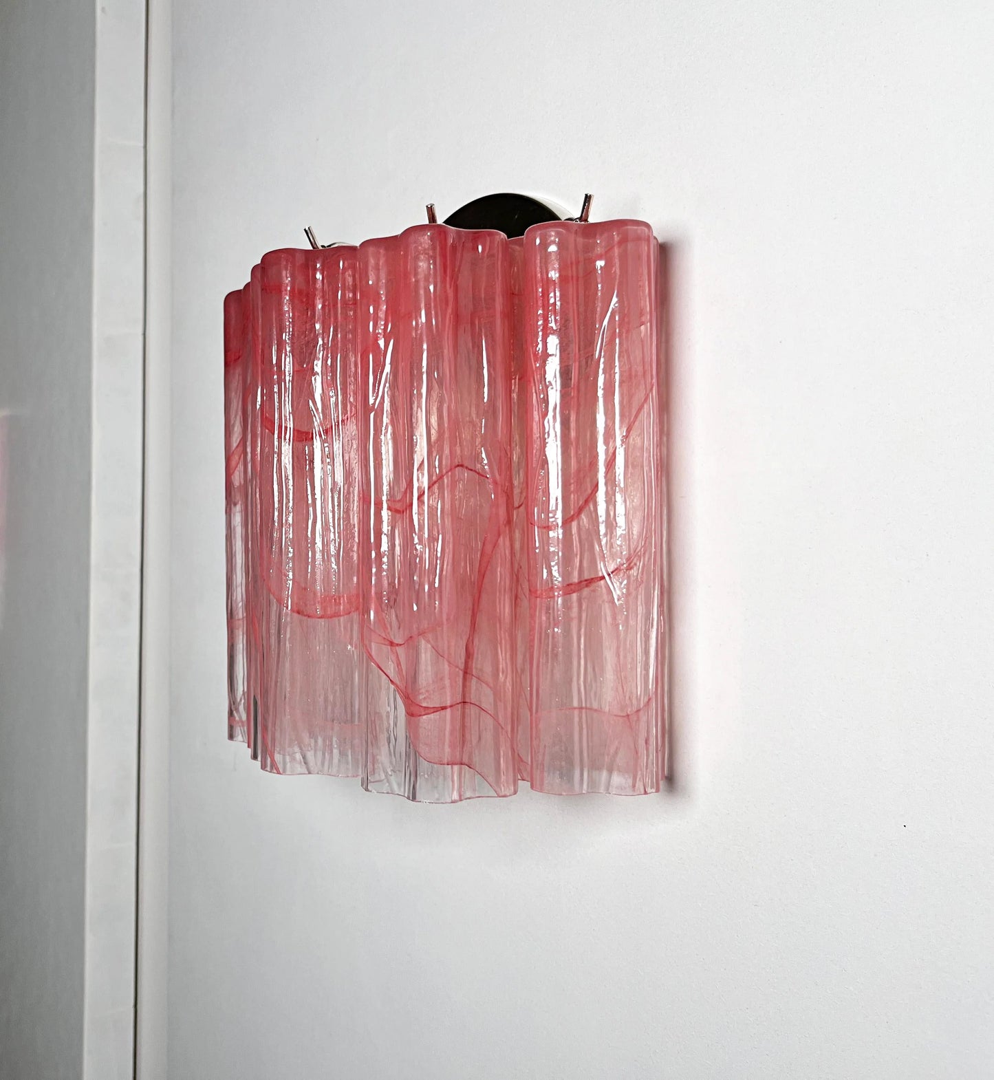 Murano Red Glass Tube Wall Lamp - Nuvé