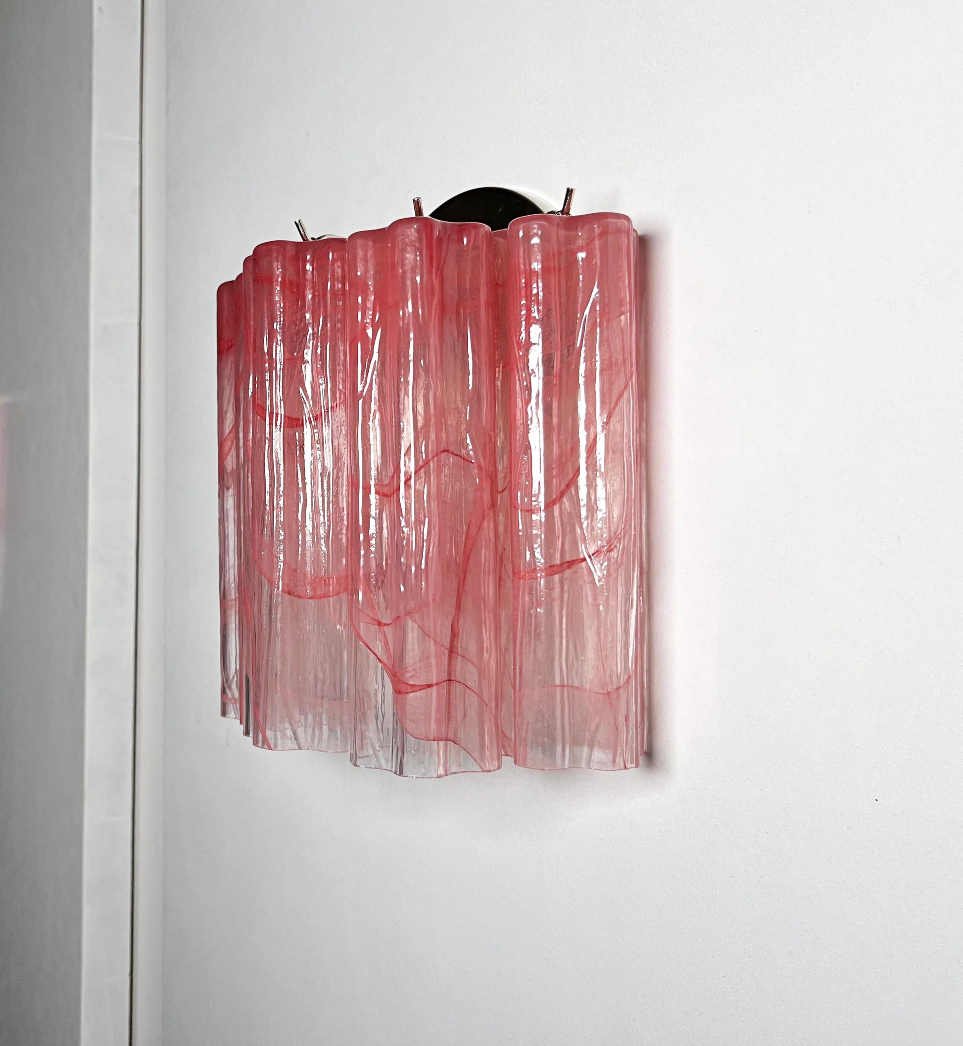 Murano Red Glass Tube Wall Lamp - Nuvé