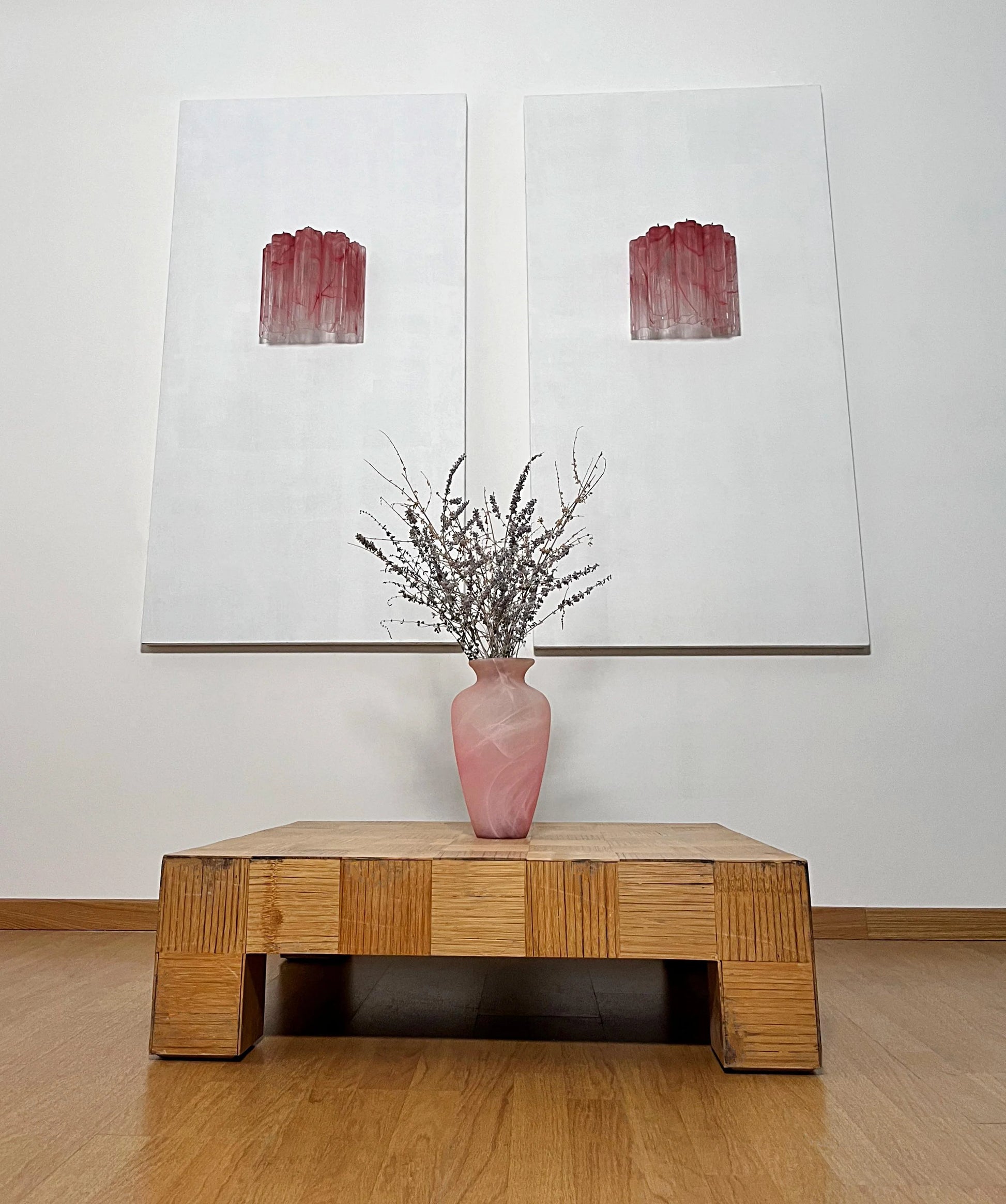 Murano Red Glass Tube Wall Lamp - Nuvé