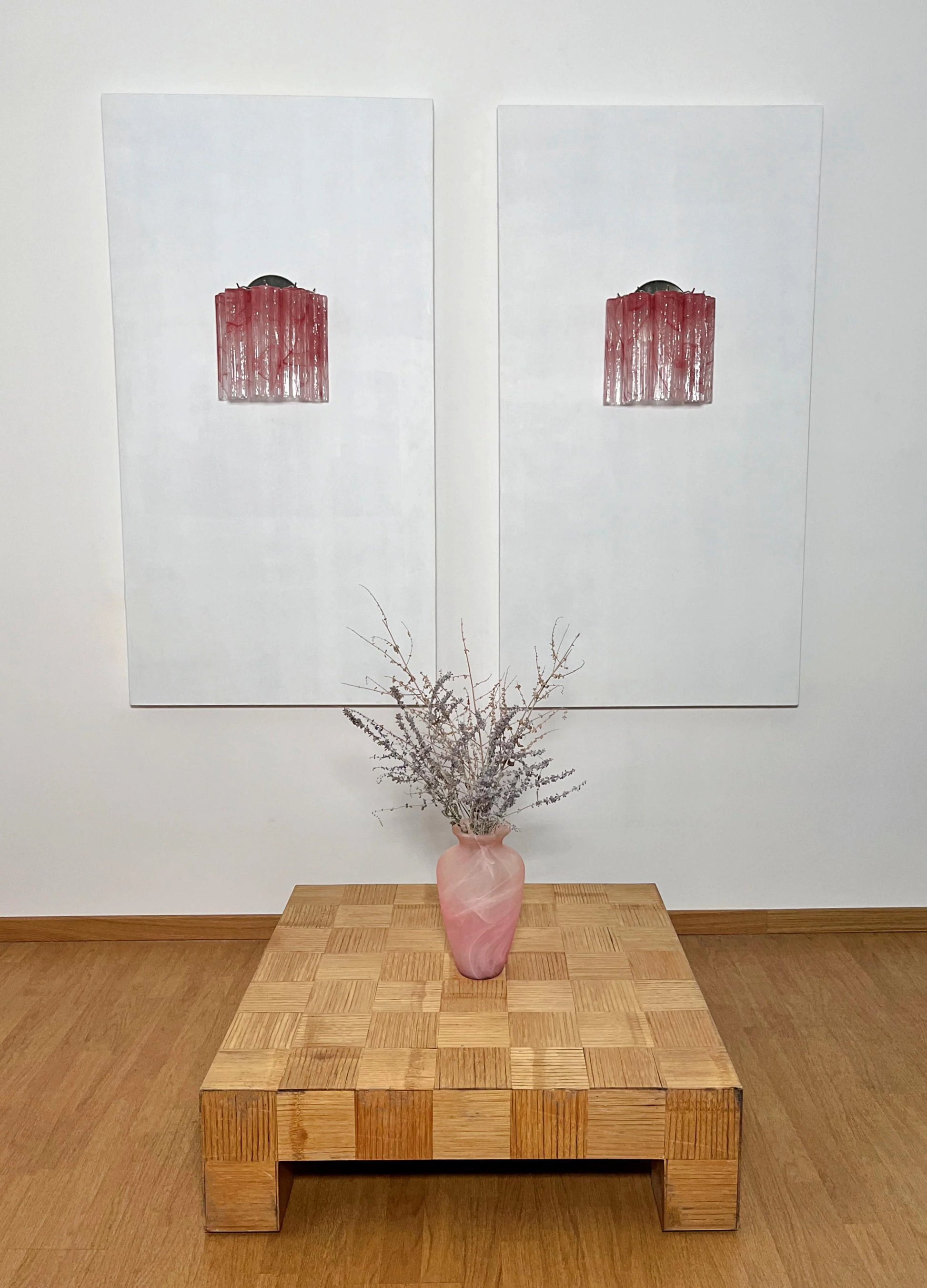 Murano Red Glass Tube Wall Lamp - Nuvé