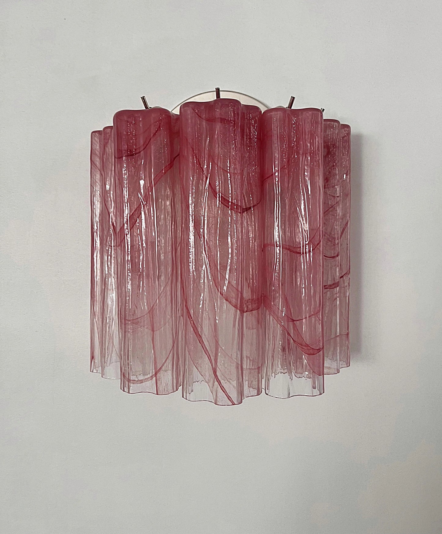 Murano Red Glass Tube Wall Lamp - Nuvé