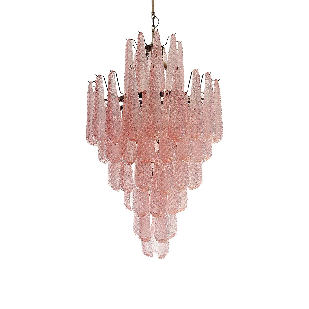 Murano Pink Petals Glass Chandelier - Nuvé