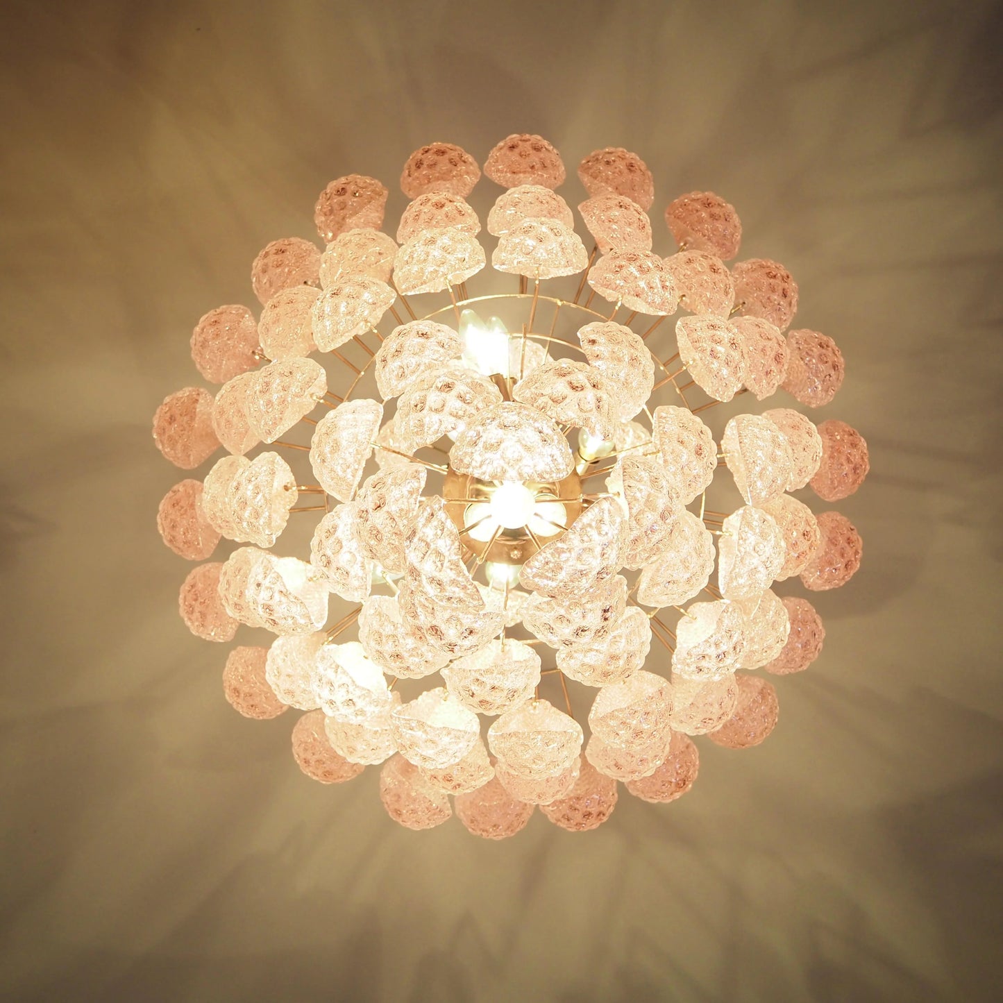 Murano Pink Petals Glass Chandelier - Nuvé