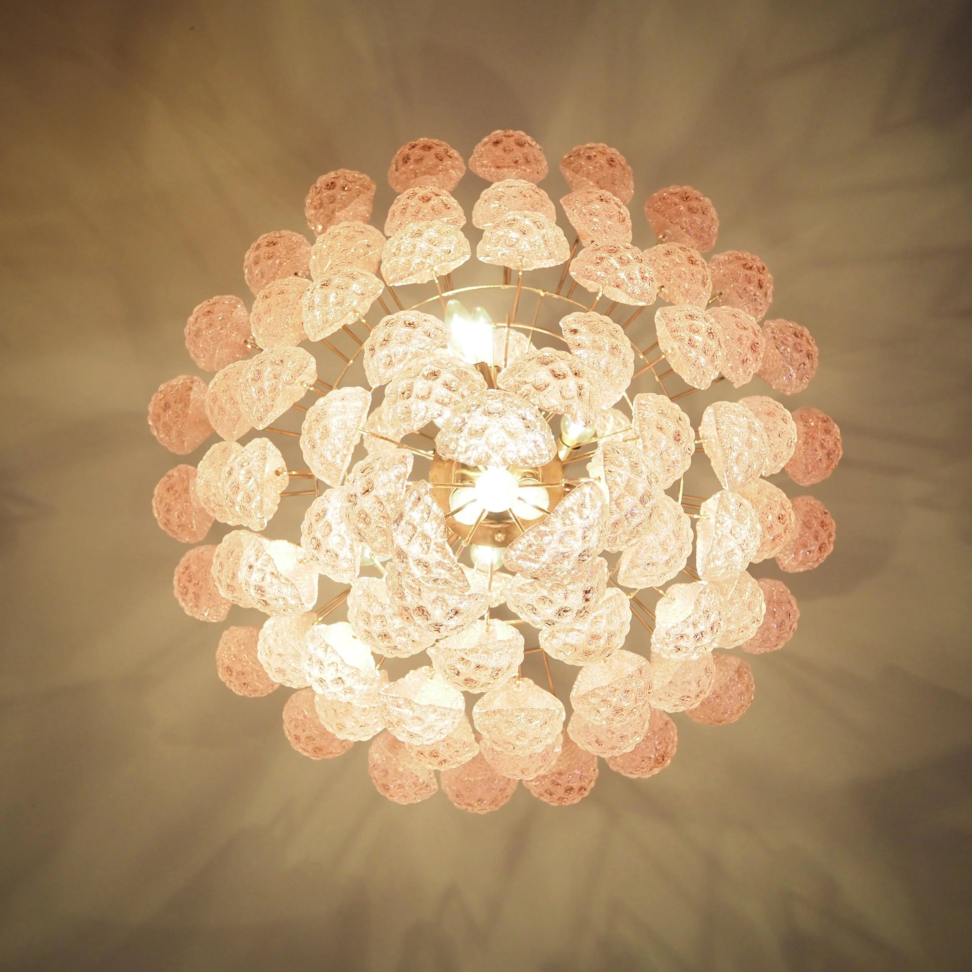 Murano Pink Petals Glass Chandelier - Nuvé