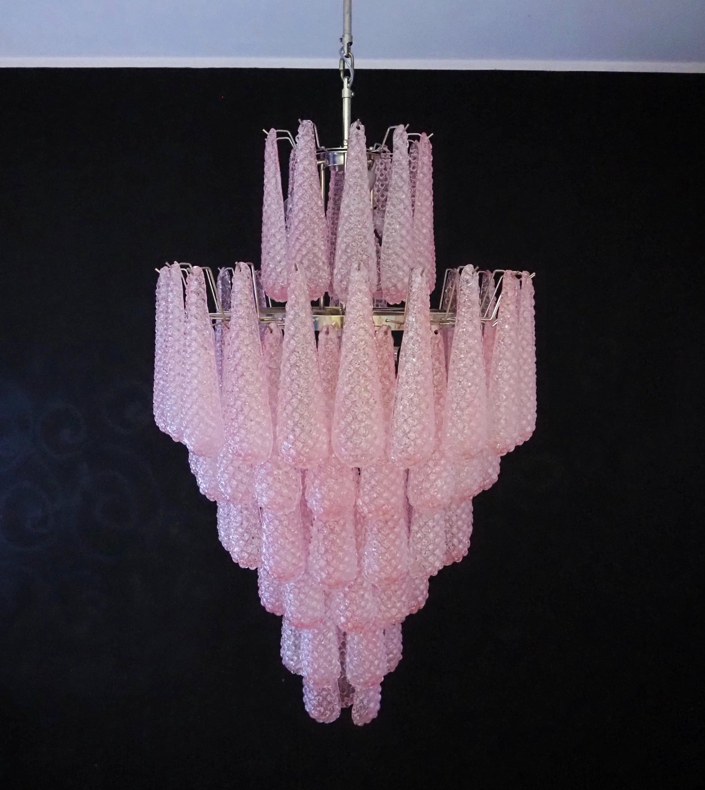 Murano Pink Petals Glass Chandelier - Nuvé