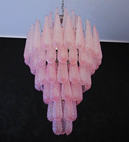 Murano Pink Petals Glass Chandelier - Nuvé