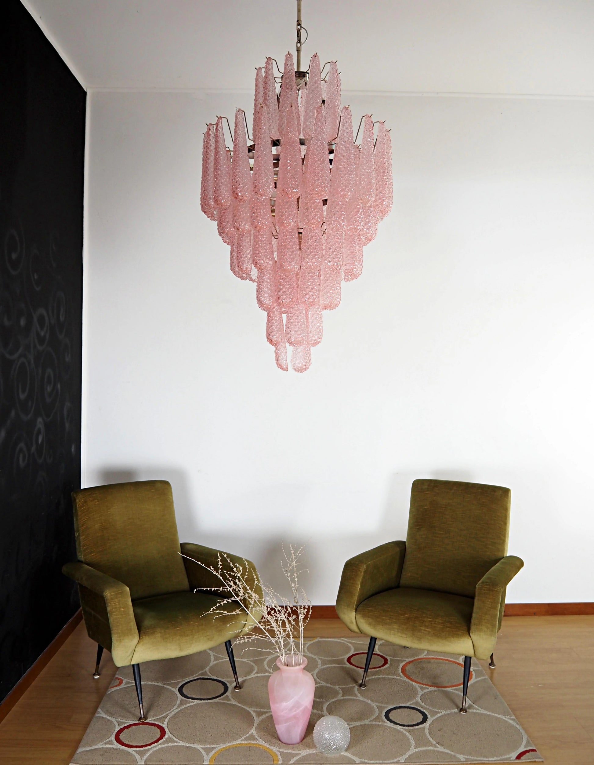 Murano Pink Petals Glass Chandelier - Nuvé