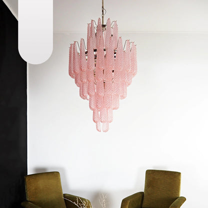 Murano Pink Petals Glass Chandelier - Nuvé