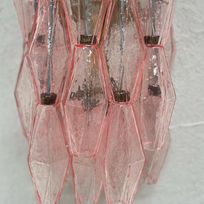 Murano Poliedri Pink Glass Wall Sconces - Nuvé