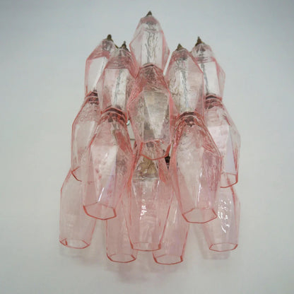 Murano Poliedri Pink Glass Wall Sconces - Nuvé
