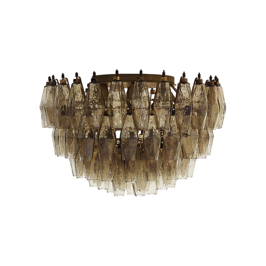 Murano Poliedri Smoked Ceiling Light - Nuvé