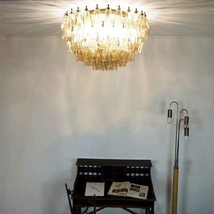 Murano Poliedri Smoked Ceiling Light - Nuvé