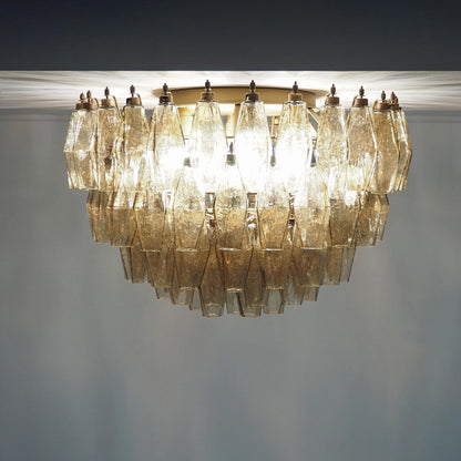 Murano Poliedri Smoked Ceiling Light - Nuvé