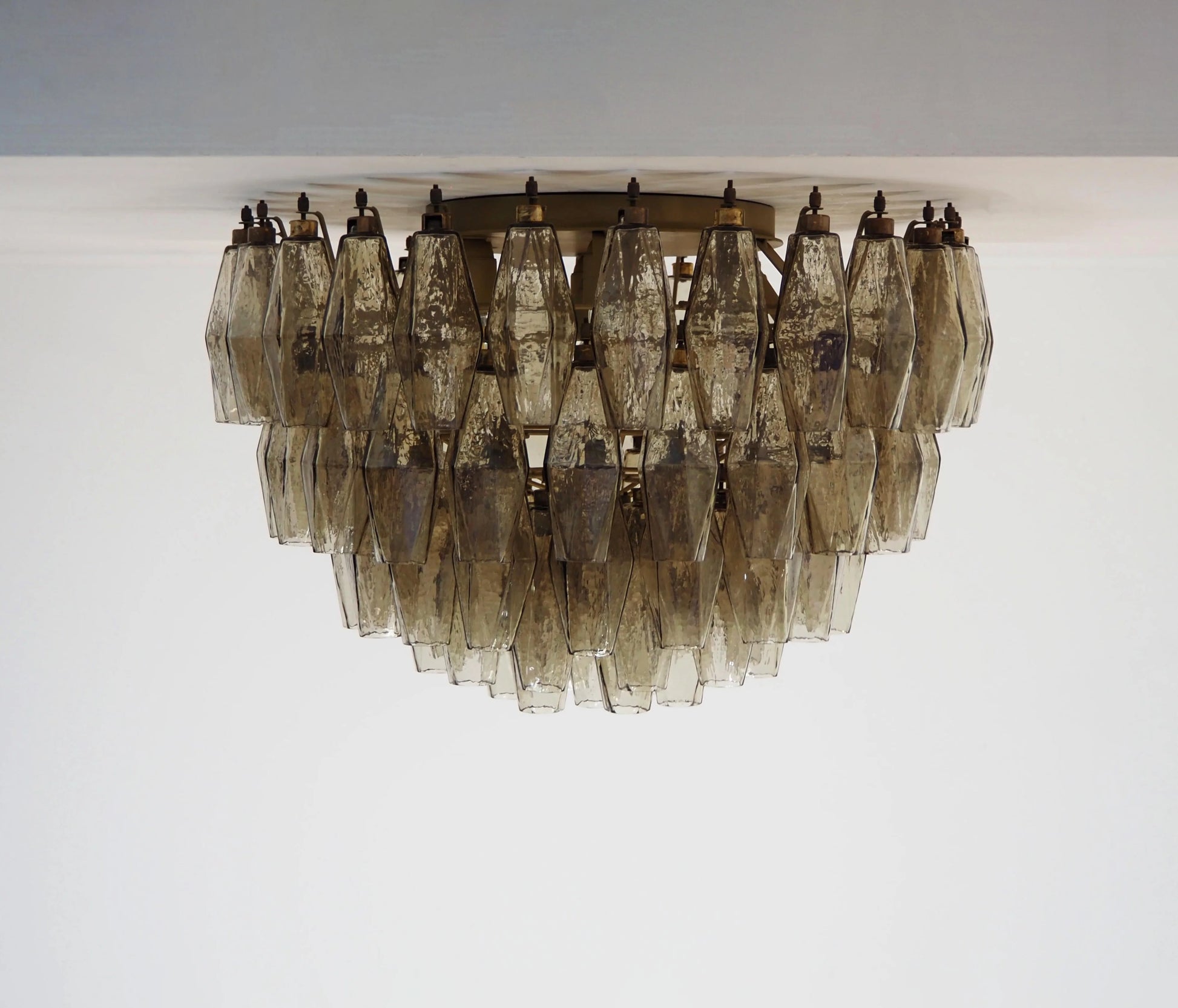 Murano Poliedri Smoked Ceiling Light - Nuvé
