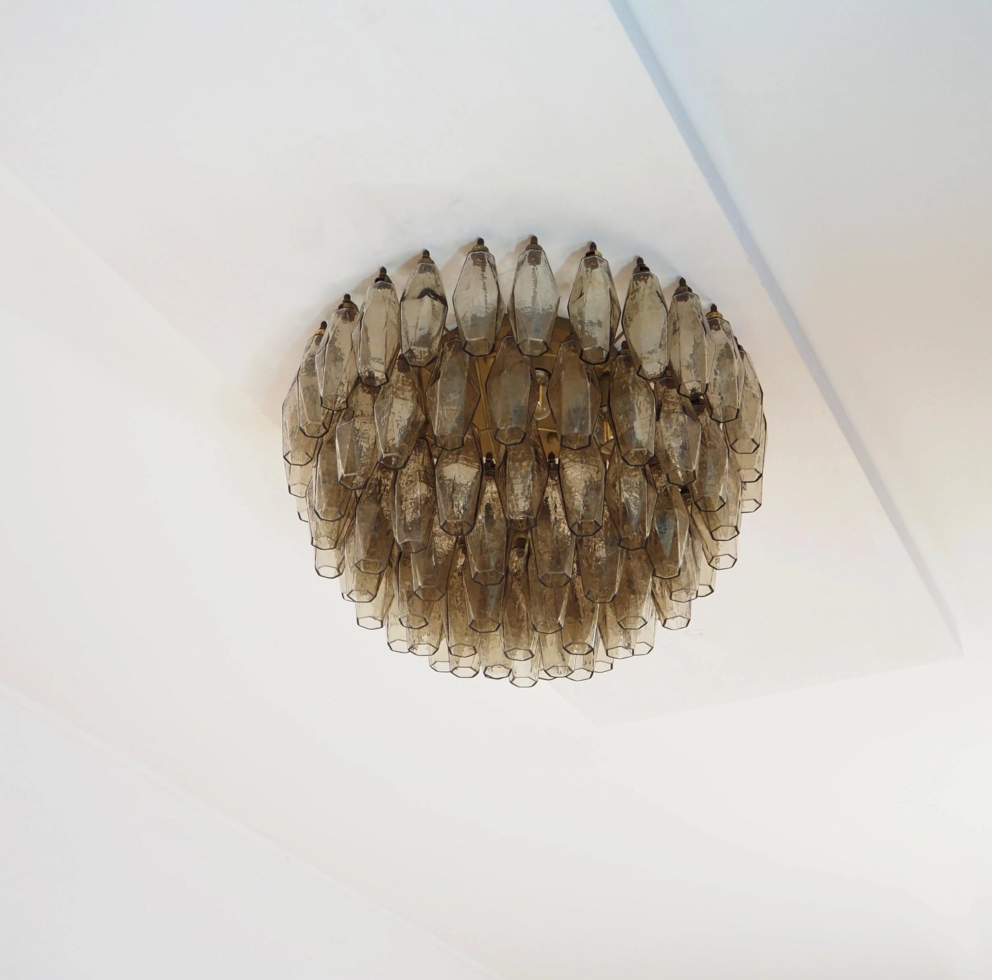 Murano Poliedri Smoked Ceiling Light - Nuvé