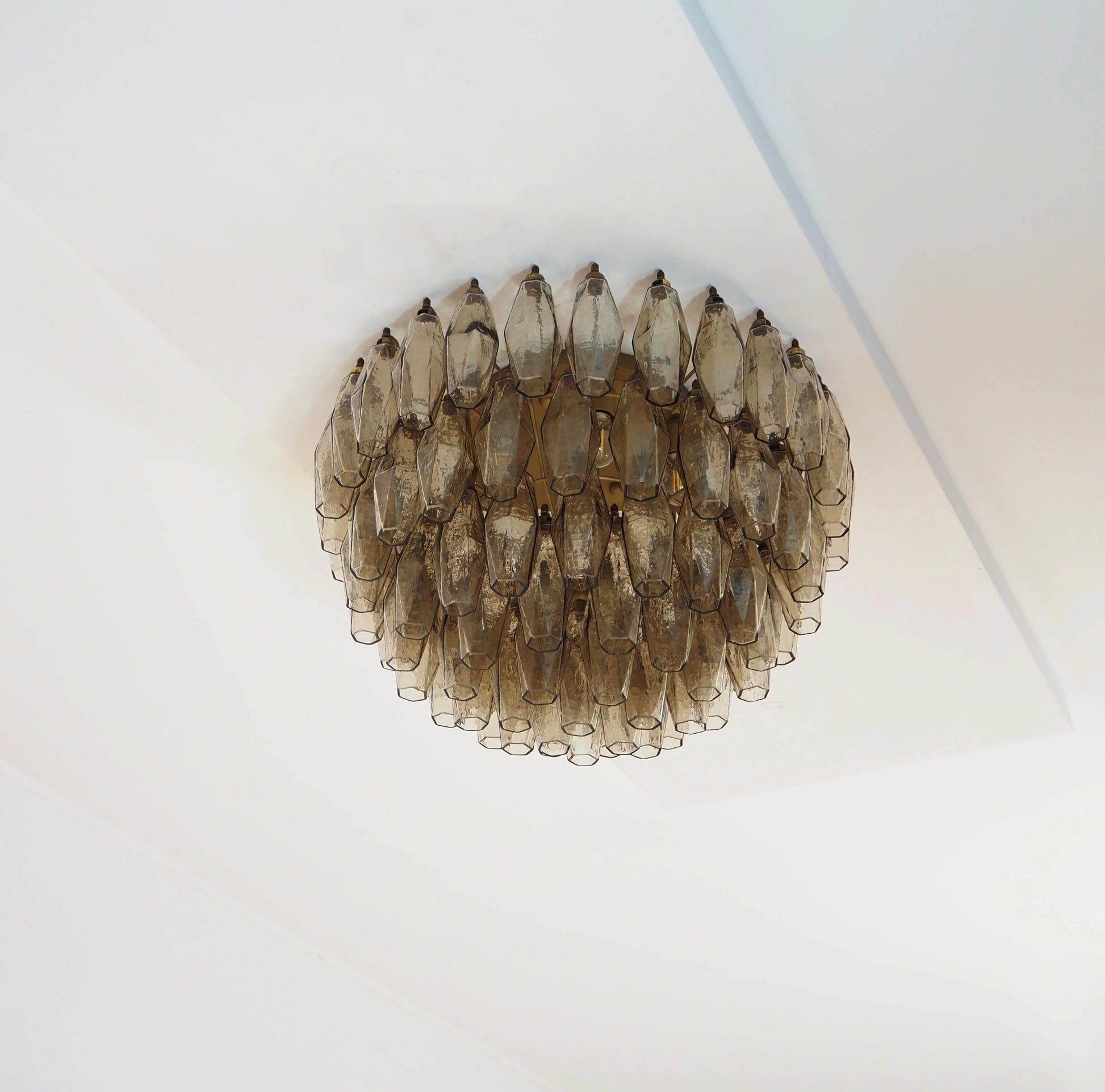 Murano Poliedri Smoked Ceiling Light - Nuvé