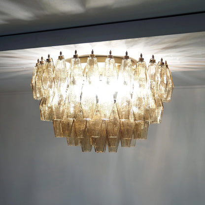 Murano Poliedri Smoked Ceiling Light - Nuvé