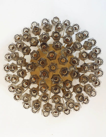 Murano Poliedri Smoked Ceiling Light - Nuvé