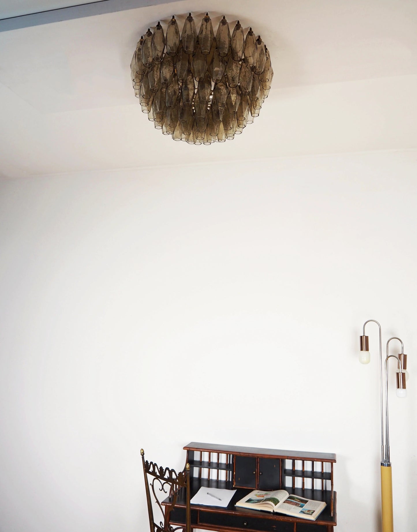 Murano Poliedri Smoked Ceiling Light - Nuvé