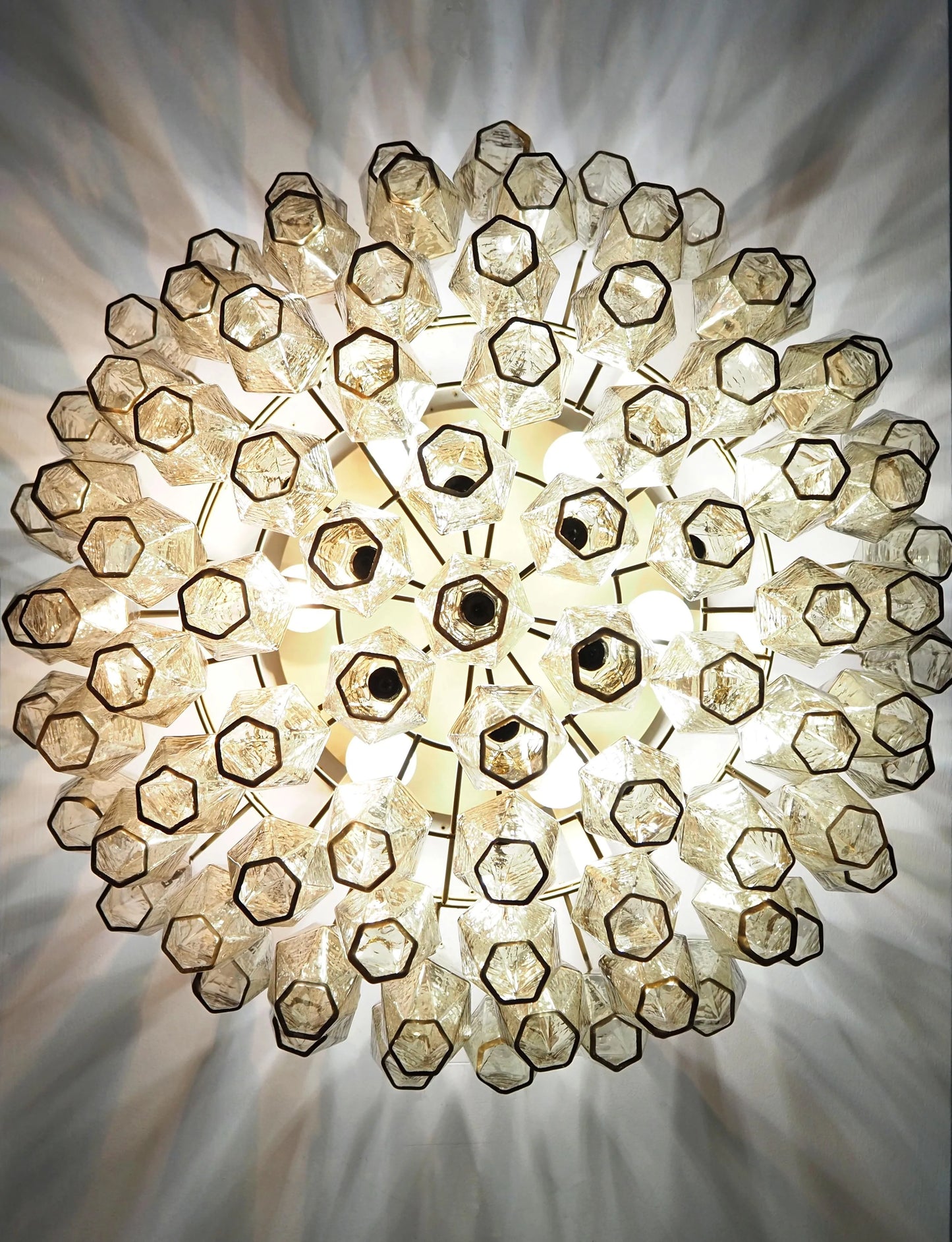 Murano Poliedri Smoked Ceiling Light - Nuvé