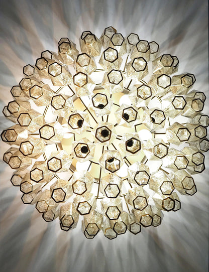 Murano Poliedri Smoked Ceiling Light - Nuvé