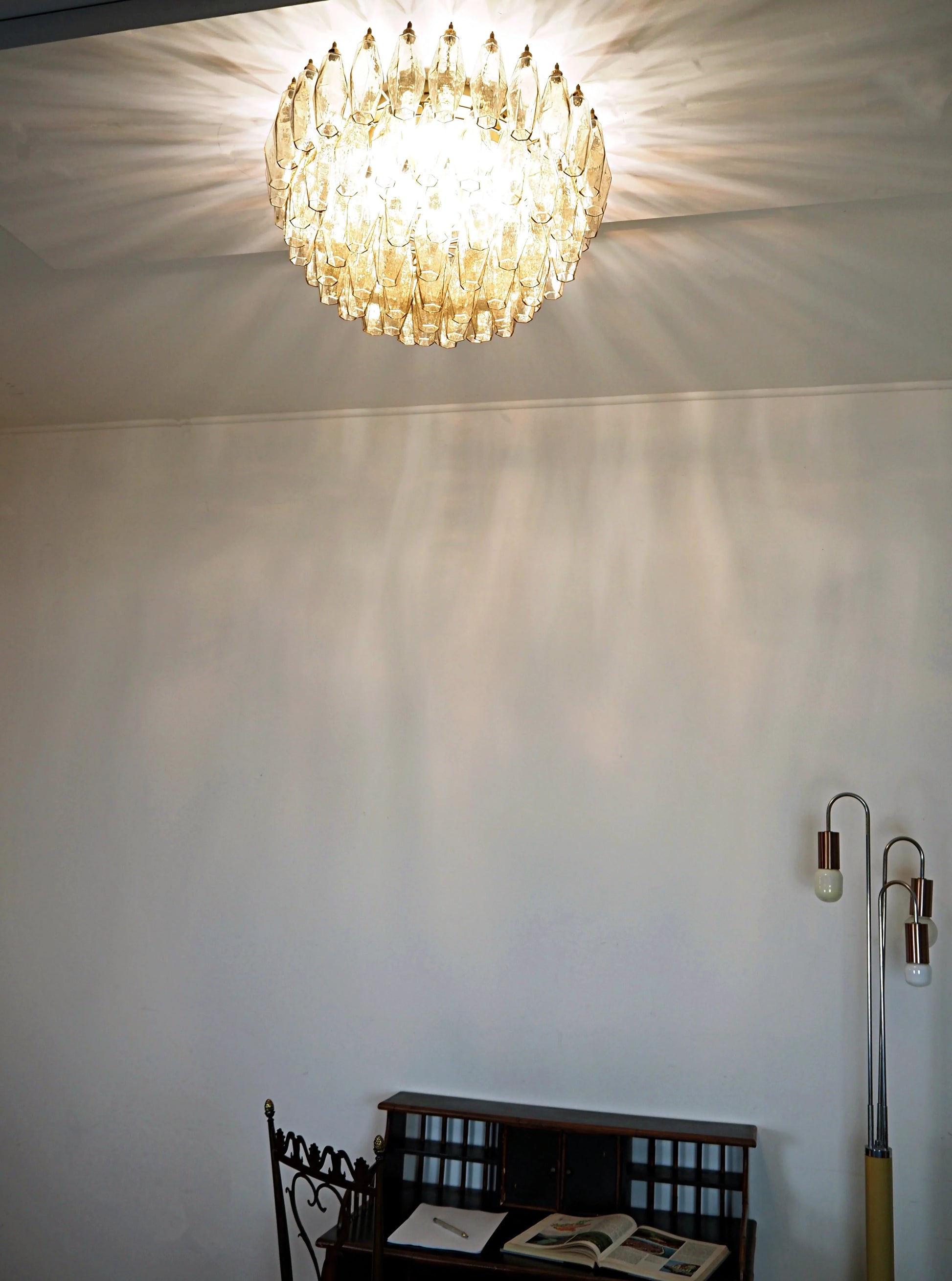 Murano Poliedri Smoked Ceiling Light - Nuvé