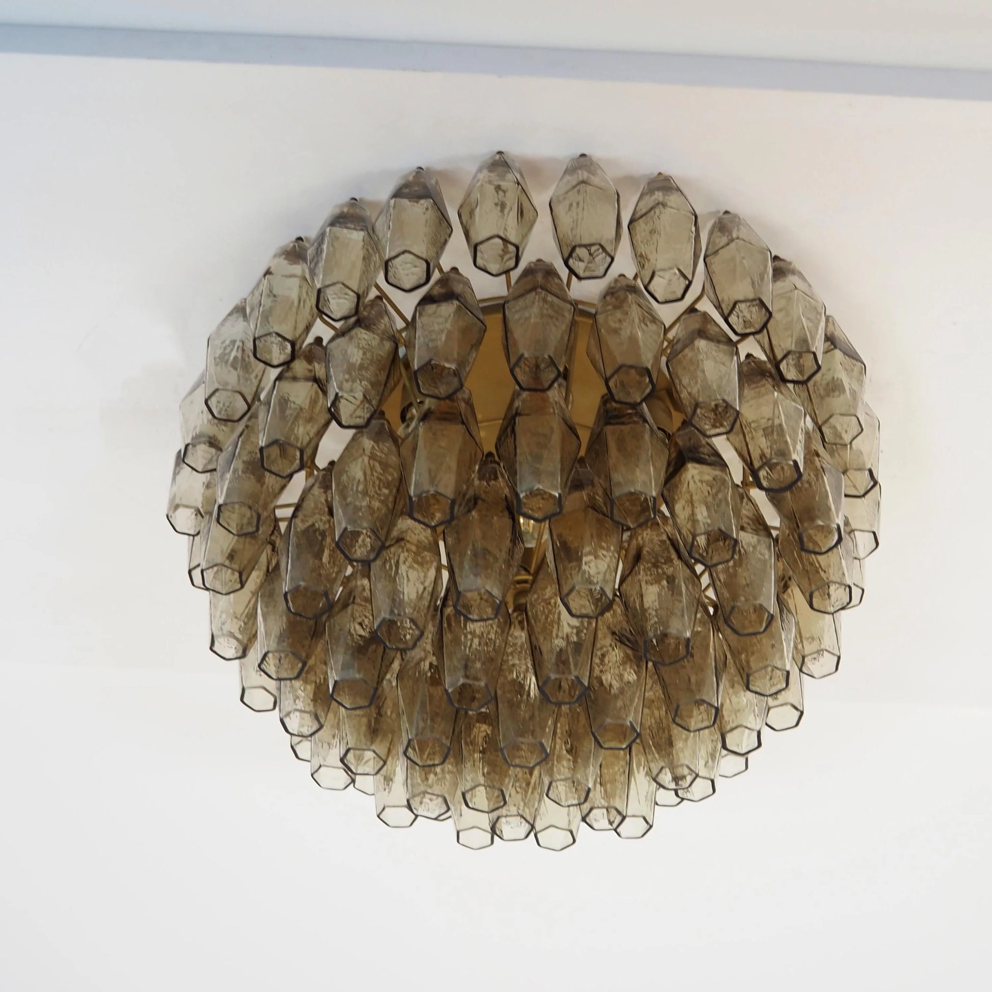 Murano Poliedri Smoked Ceiling Light - Nuvé