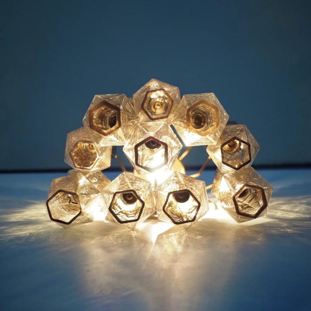 Murano Poliedri Smoked Glass Wall Sconces - Nuvé