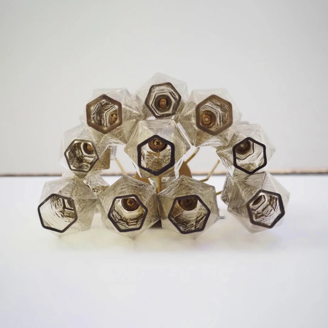 Murano Poliedri Smoked Glass Wall Sconces - Nuvé