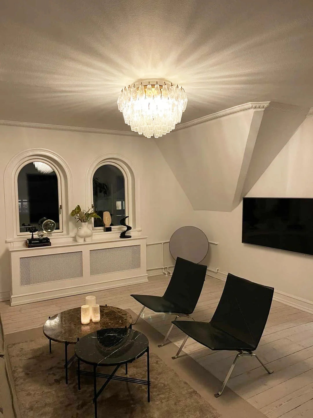 Murano Poliedri Transparent Ceiling Light - Nuvé