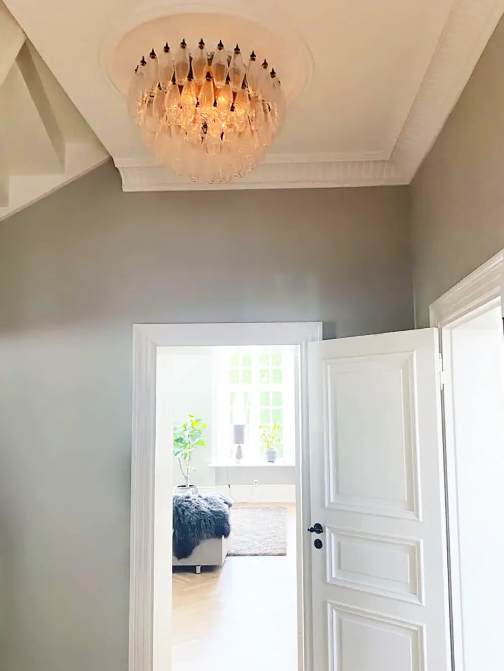 Murano Poliedri Transparent Ceiling Light - Nuvé