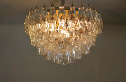 Murano Poliedri Transparent Ceiling Light - Nuvé