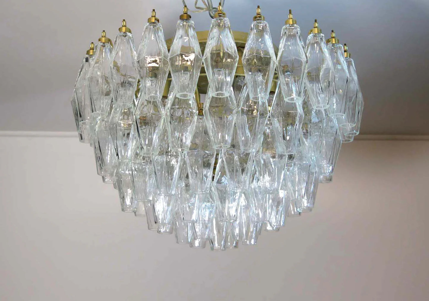 Murano Poliedri Transparent Ceiling Light - Nuvé