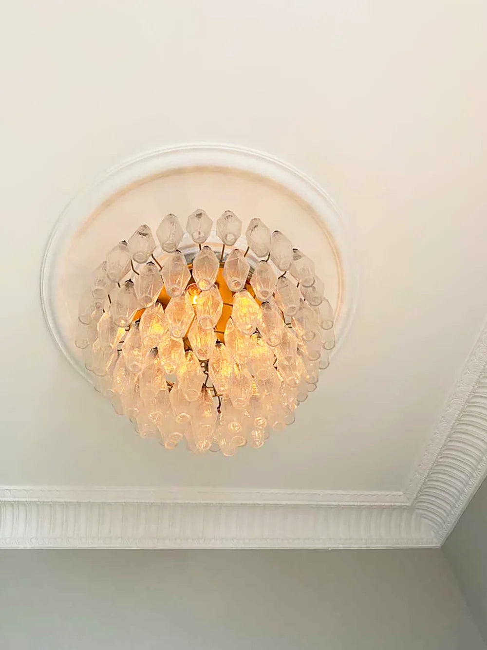 Murano Poliedri Transparent Ceiling Light - Nuvé