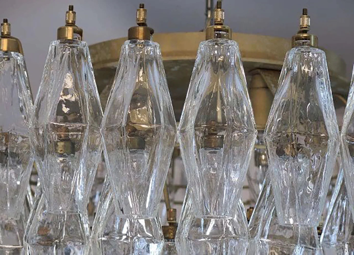 Murano Poliedri Transparent Ceiling Light - Nuvé