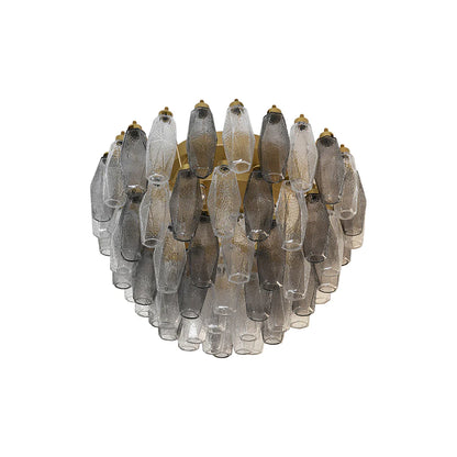 Murano Poliedri Transparent Smoked Ceiling Light - Nuvé