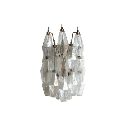 Murano Poliedri Transparent Glass Wall Sconces - Nuvé