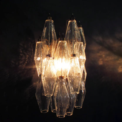 Murano Poliedri Transparent Glass Wall Sconces - Nuvé