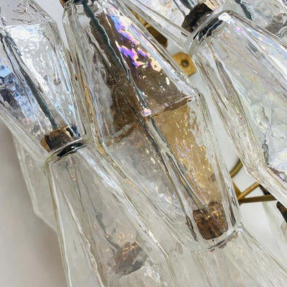 Murano Poliedri Transparent Glass Wall Sconces - Nuvé