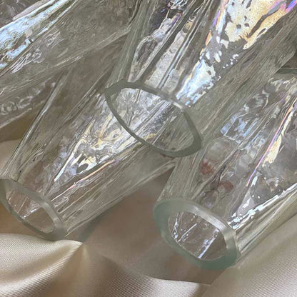 Murano Poliedri Transparent Glass Wall Sconces - Nuvé