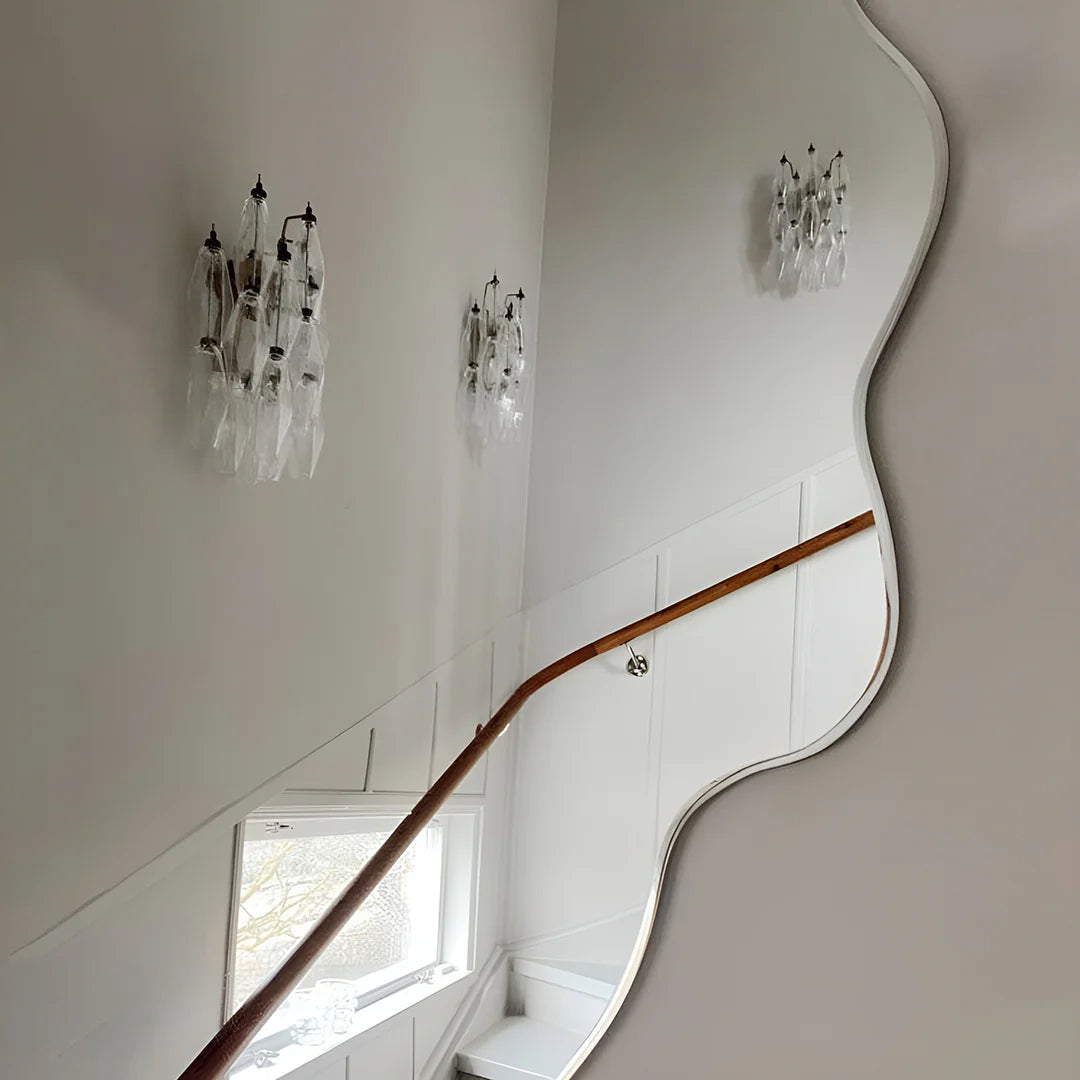 Murano Poliedri Transparent Glass Wall Sconces - Nuvé
