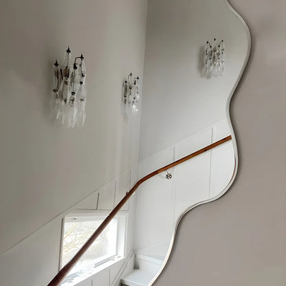 Murano Poliedri Transparent Glass Wall Sconces - Nuvé