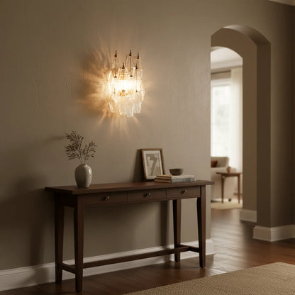 Murano Poliedri Transparent Glass Wall Sconces - Nuvé