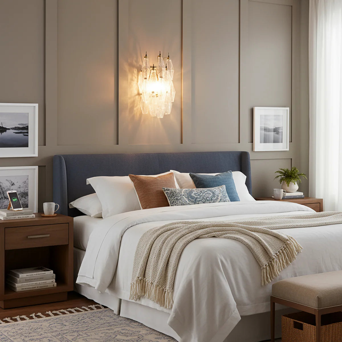 Murano Poliedri Transparent Glass Wall Sconces - Nuvé