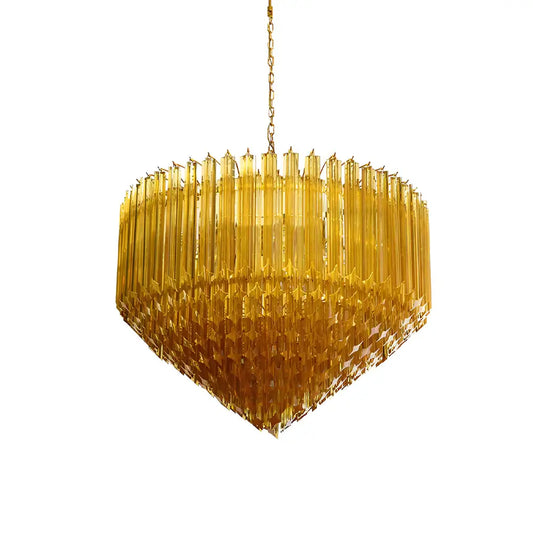 Murano Prisms Amber Chandelier - Nuvé